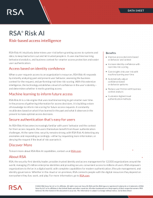 RSA® 风险人工智能